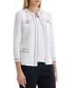 Ming Wang Ming Wang Diamond Faux Link Trim Knit Jacket - 4