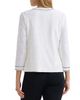 Ming Wang Ming Wang Diamond Faux Link Trim Knit Jacket - 5