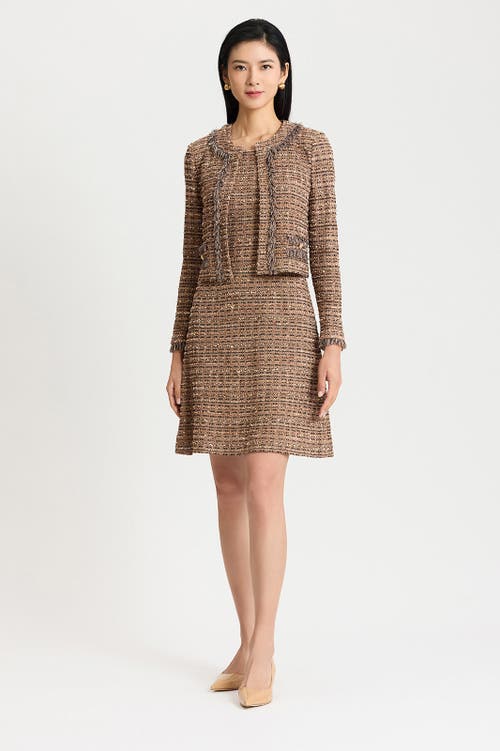 Ming Wang Ming Wang Eyelash Tweed Knit Jacket