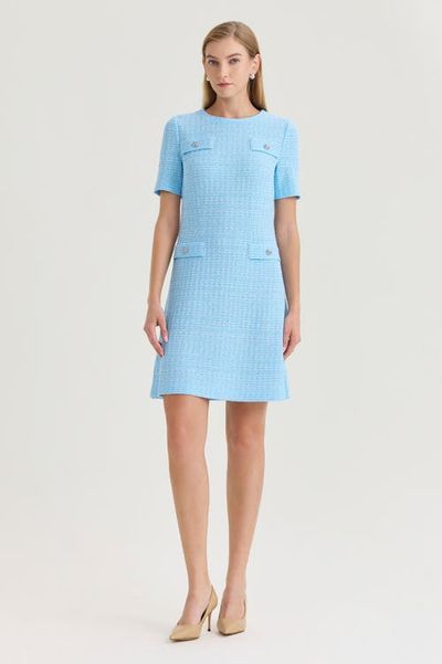 Ming Wang Ming Wang Family Savvy A-Line Tweed Texture Above-the-Knee Dress