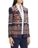Ming Wang Ming Wang Faux Doubled Breast Plaid Knit Blazer - 2