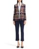 Ming Wang Ming Wang Faux Doubled Breast Plaid Knit Blazer - 5