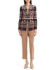 Ming Wang Ming Wang Faux Doubled Breast Plaid Knit Blazer - 6