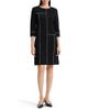 Ming Wang Ming Wang Monochrome Grid Stitch Stretch Deco Crepe Dress - 1