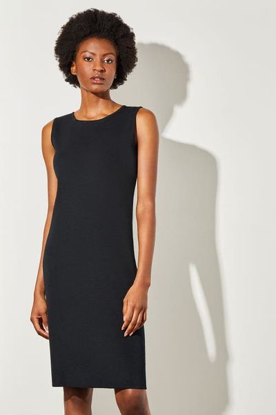 Ming Wang Ming Wang Petite Crew Neck Tank Knit Dress, Black 