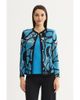 Ming Wang Ming Wang Plus Abstract Jacquard Suede Trim Knit Jacket - 1