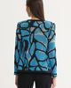 Ming Wang Ming Wang Plus Abstract Jacquard Suede Trim Knit Jacket - 3
