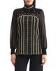 Ming Wang Ming Wang Plus Chiffon Sleeve Lurex Soft Knit Tunic - 1