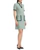 Ming Wang Ming Wang Plus Fringe Trim Basketweave Jacquard Knit Sheath Dress - 4