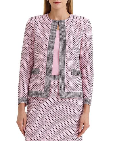 Ming Wang Ming Wang Plus Size Shell Stitch Knit Jacket