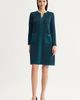 Ming Wang Ming Wang Plus Split V Neck Jacquard Knit Dress - 1