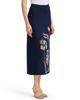 Ming Wang Ming Wang Plus Straight Floral Jacquard Soft Knit Maxi Skirt - 2