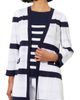 Ming Wang Ming Wang Rib Stripe Sheer Knit Jacket - 1