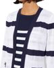 Ming Wang Ming Wang Rib Stripe Sheer Knit Jacket - 4