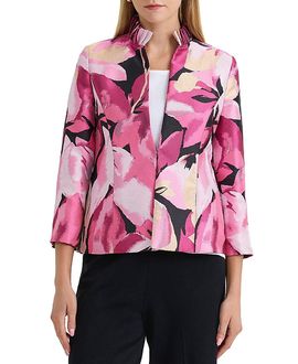 Ming Wang Ming Wang Shimmer Lined Woven Jacket