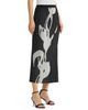 Ming Wang Ming Wang Straight Floral Soft Ribbed Knit Maxi Skirt - 3