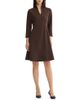 Ming Wang Ming Wang Stretch Deco Crepe Funnel Neck Midi Dress - 1