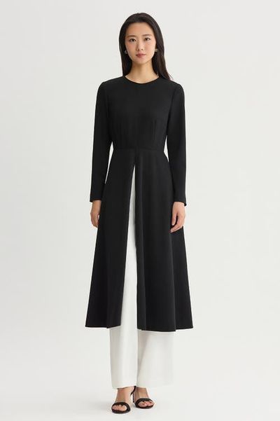 Ming Wang Ming Wang x Anna Marie Modern Longline Slit Blouse