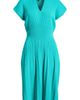 Ming Wang Ming Wang x Tanya Foster Pleated Rib Fit & Flare Dress - 5