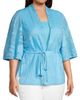 Ming Wang Women's Belted Knit Jacquard Sweater - 4