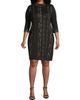 Ming Wang Women's Knit Metallic Mock Turtleneck Dress - 2