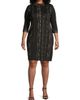 Ming Wang Women's Knit Metallic Mock Turtleneck Dress - 3