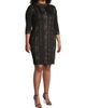 Ming Wang Women's Knit Metallic Mock Turtleneck Dress - 4
