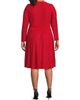 Ming Wang Women's Ming Wang x Tanya Foster Plus Tonal-Stitch Knit Fit & Flare Dress - 5