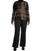 Ming Wang Women's Plaid Jacquard Knit Turtleneck Tunic - 2