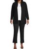 Ming Wang Women's Plus Size Deco Crepe Open-Front Jacket - 2