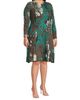 Ming Wang Women's Plus Size Floral Jacquard Soft Knit Midi-Dress - 4