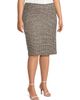 Ming Wang Women's Plus Size Pencil Tweed Knee-Length Skirt - 4