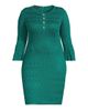 Ming Wang Women's Plus Tonal Multi-Stitch Sheath Knee-Length Dress - 1