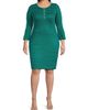 Ming Wang Women's Plus Tonal Multi-Stitch Sheath Knee-Length Dress - 2