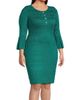Ming Wang Women's Plus Tonal Multi-Stitch Sheath Knee-Length Dress - 4