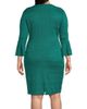 Ming Wang Women's Plus Tonal Multi-Stitch Sheath Knee-Length Dress - 5