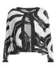 Ming Wang Women's Plush Abstract Brushstroke Fine Pleat Jacket - 7