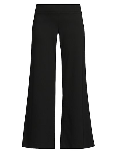 Ming Wang Women's Stretch Deco Crepe Wide-Leg Pants