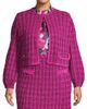Ming Wang Women's Tweed Knit Check Jacket - 3