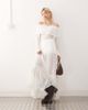 Minga Minga London textured lace off shoulder top in off white - 2