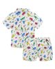 Mini Boden Mini Boden Cotton Gauze Short Sleeve Button-Up & Shorts Set - 3