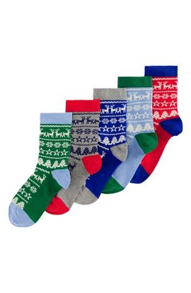 Mini Boden Mini Boden Kids' 5-Pack Fair Isle Socks