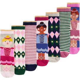 Mini Boden Mini Boden Kids' 7-Pack Nutcracker Ballet Socks 