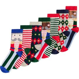 Mini Boden Mini Boden Kids' 7-Pack Nutcracker Socks 