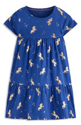 Mini Boden Mini Boden Kids' Ariel Unicorn Print Dress