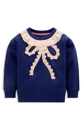 Mini Boden Mini Boden Kids' Bobbie Lace Appliqué Sweatshirt