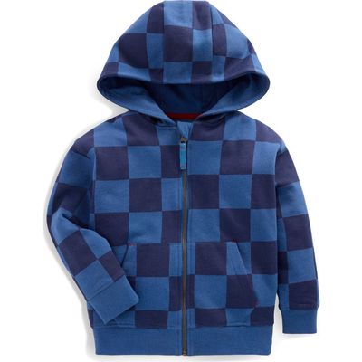 Mini Boden Mini Boden Kids' Check Full Zip Hoodie