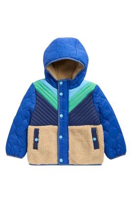 Mini Boden Mini Boden Kids' Chevron Quilted Fleece Jacket