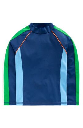 Mini Boden Mini Boden Kids' Colorblock Long Sleeve Rashguard