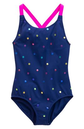 Mini Boden Mini Boden Kids' Cross Back One-Piece Swimsuit